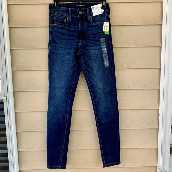 NWT Aeropostale Premium Seriously Stretchy High-Rise dark wash Jegging size 2R - Picture 5 of 8